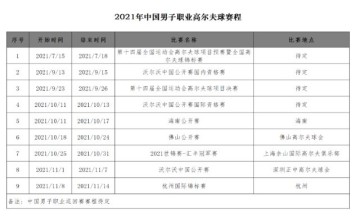 2021中高协赛程：职业赛阴盛阳衰业余赛青少赛众多